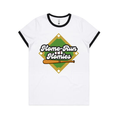 'Home-Run' - AS Colour Womens Ringer Tee Thumbnail